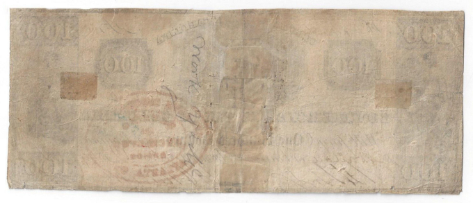 1849 Commercial Bank of Columbia(SC) One Hundred Dollar Note RARE - D01076