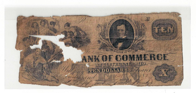 1856 Bank of Commerce at Cleveland, OH $10 Obsolete Note No.4272 (D04272)