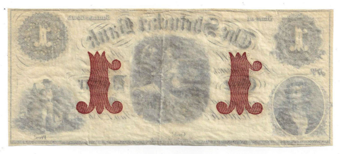 186X The Shetucket Bank, Norwich, CT - One Dollar Obsolete Remainder (D04071)