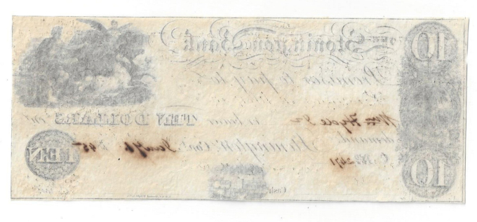 1845 Stonington Bank (Stonington, CT) Ten Dollar Note (D02629)