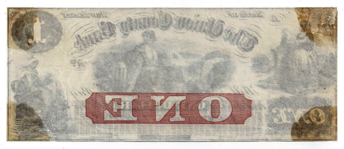 1859 The Union County Bank, Plainfield, NJ - One Dollar Obsolete (D04764)