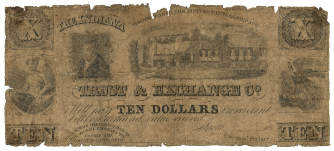 183X Indiana Trust & Exchange Co., LaPorte, Indiana $10 Obsolete Note (D59596)