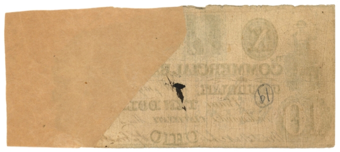 1837 Commercial Bank of Cincinnati, Ohio $10 Obsolete Note (D59731)