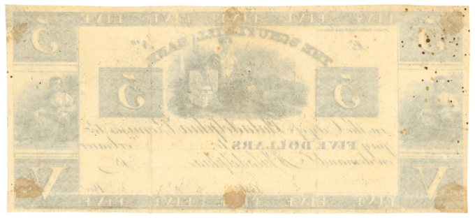 18XX Schuylkill Bank, Philadelphia, Pennsylvania $5 Obsolete Note (D59645)