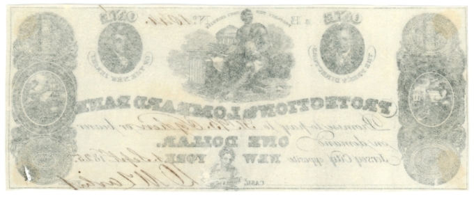 1825 Protection & Lombard Bank Jersey City $1 NJ (L4704)