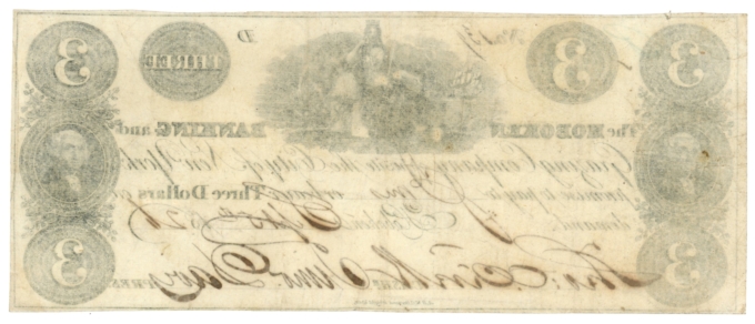 1826 Hoboken Banking and Grazing Company $3 NJ (L4730)