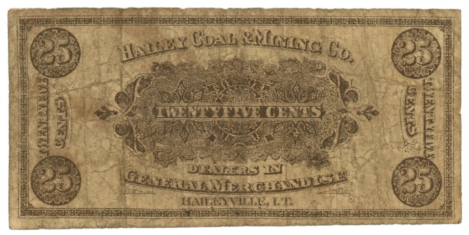 19__ Hailey Coal & Mining Co. 25 Cents Oklahoma OK (L4825)