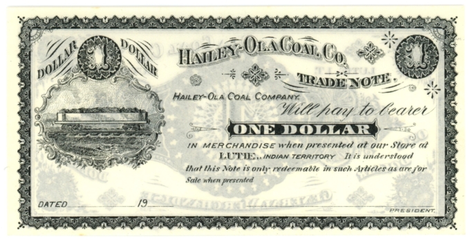 19__ Hailey-Ola Coal Co. $1 Oklahoma OK (L4827)