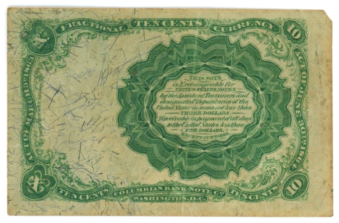 FR-1264 US Fractional 10C Note (L4878)