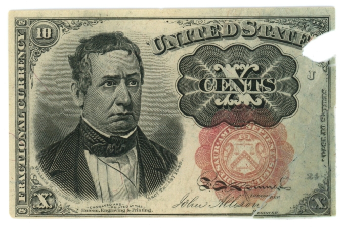 FR-1266 US Fractional Note 10C (L4882)