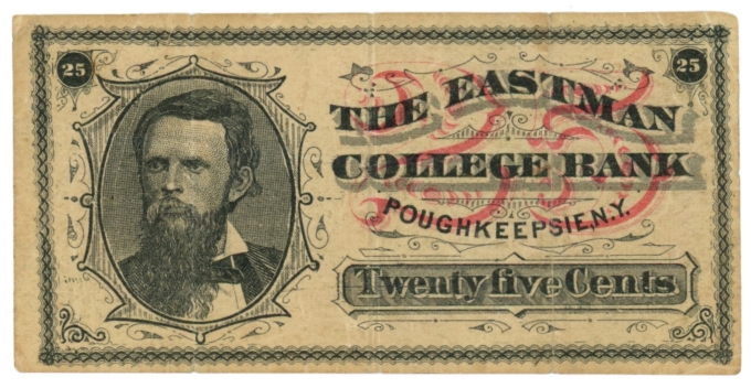 ND Eastman College Bank, Poughkeepsie, New York 25c Obsolete Scrip (63202)