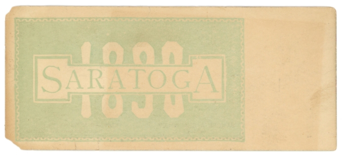 1893 Democratic State Convention Ticket, Saratoga, New York (63235)