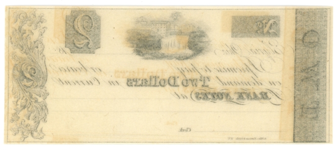 18XX Elyria, Ohio $2 Obsolete Note - Remainder (D63279)