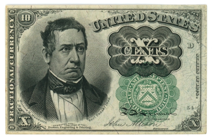 Fr.1264 United States Fractional Currency 10c Note - Fifth Issue (63320)