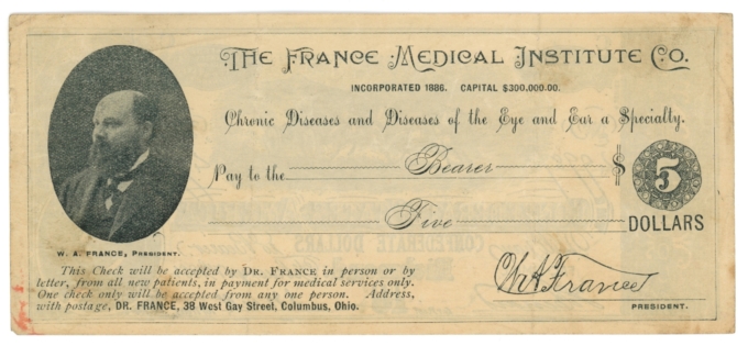 ND France Medical Institute Co., Columbus, Ohio CSA Ad Note - Fac-simile (63360)