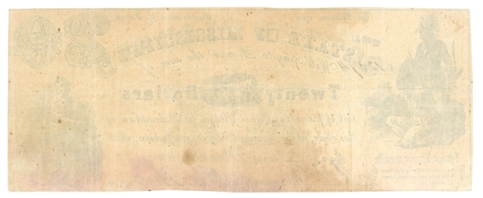 1862 State of Mississippi, Jackson, MS $20 Note CR-11 Cotton Pledged (63364)