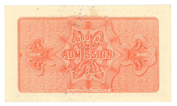 1893 World's Columbian Exposition Ticket - Chicago, IL - Indian Chief (63399)