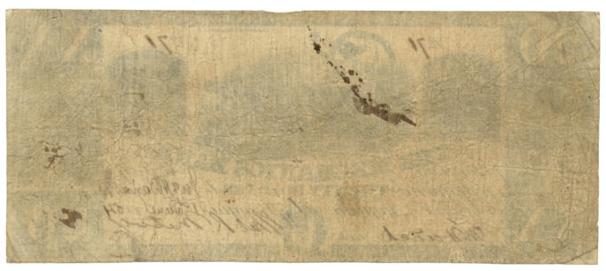 1854 Mechanics Bank, Augusta, Georgia $20 Obsolete Note No.71 (63411)