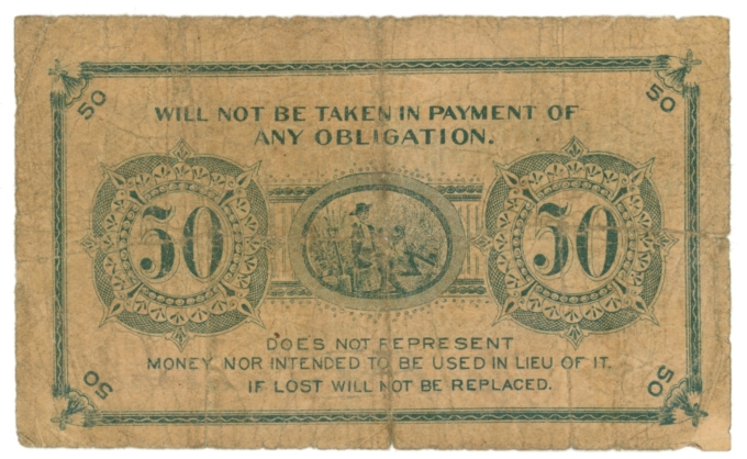 ND Kaup & Trumbull, Kansas 50c Obsolete Scrip (63413)