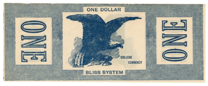 Maine College Currency Bliss System $1 ME (L4968)