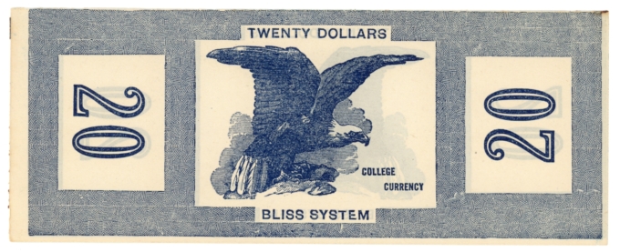 Maine College Currency Bliss System $20 ME (L4969)