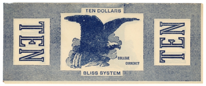 Maine College Currency Bliss System $10 ME (L4970)