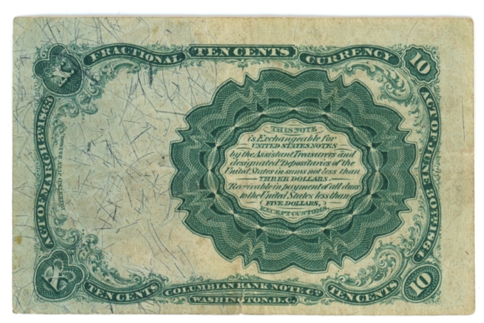 Fr.1265 United States Fractional Currency 10c Note (63528)