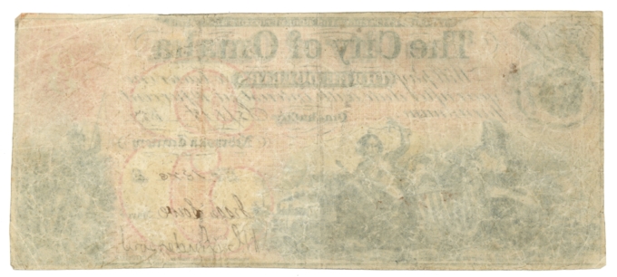 1857 City of Omaha, Omaha City, Nebraska Territory $3 Obsolete Note (63537)