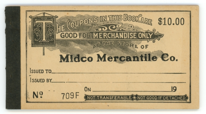 19XX Midco Mercantile Co., Midco, Missouri $10 Coupon Booklet (63547OZ)