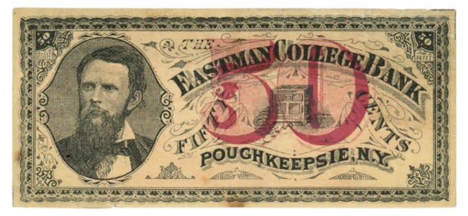 ND Eastman College Bank, Poughkeepsie, New York 50c Obsolete Note (63549)