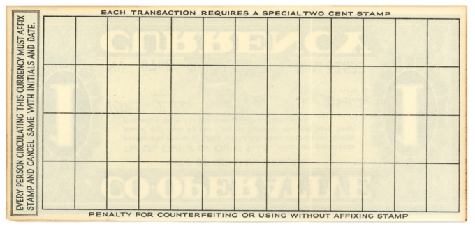 1933 City of Sedalia, Missouri $1 Depression Era Scrip w/ Stamps See Desc. 63551