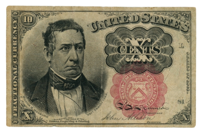 Fr. 1266 United States Fractional Currency 10c Note (63601)