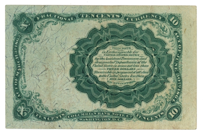 Fr. 1266 United States Fractional Currency 10c Note (63602)