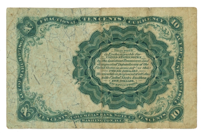 Fr. 1266 United States Fractional Currency 10c Note (63601)