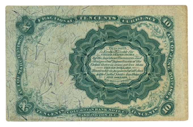 Fr. 1266 United States Fractional Currency 10c Note (63609)