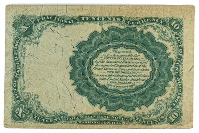 Fr. 1265 United States Fractional Currency 10c Note (63608)