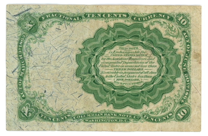 Fr. 1265 United States Fractional Currency 10c Note (63612)