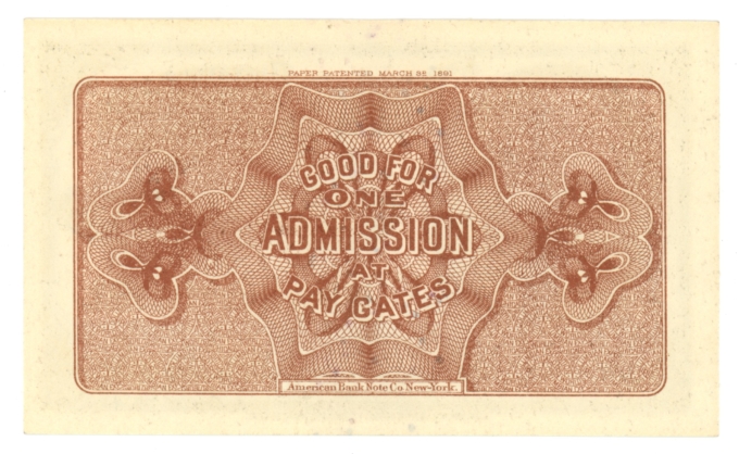 1893 World's Columbian Exposition Ticket - Chicago IL - Columbus (63626)
