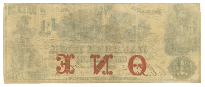 1857 Waubeek Bank, De Soto, Nebraska $1 Obsolete Note No.9535 (63647)