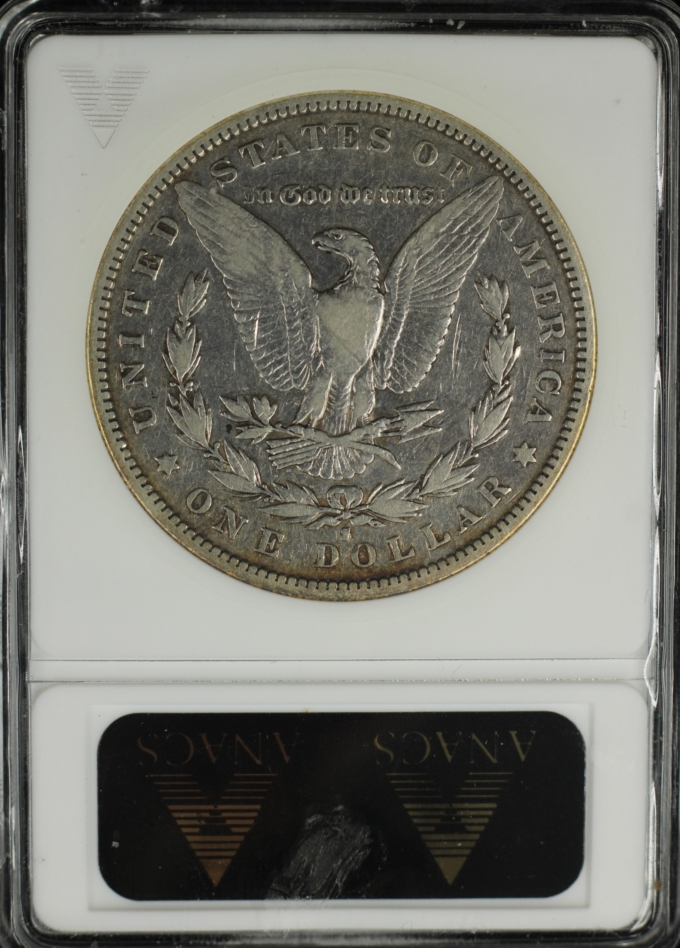 1893-S MORGAN DOLLAR ANACS F15 KEY DATE OLD SOAPBOX HOLDER (59565)