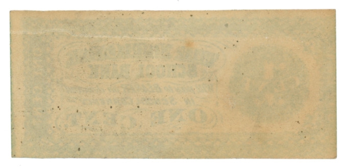 1800s National School Bank 1c Obsolete College Currency MAV710-.01b (64008)