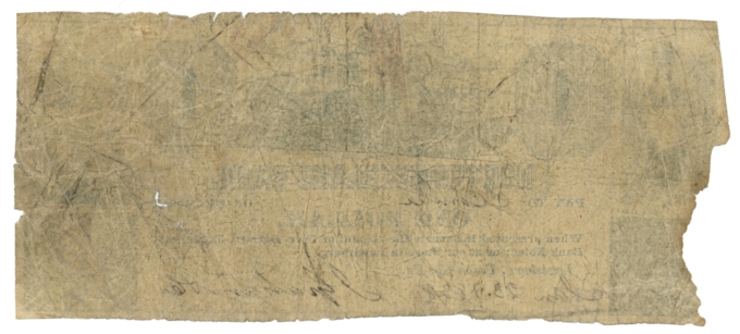 1838 Northumberland Bank Lewisburg Pennsylvania PA $1 Obsolete Note (64050)