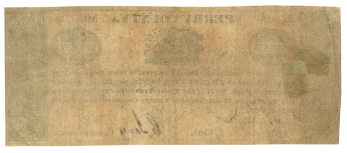 1837 Perry County Bloomfield Pennsylvania PA 25c Obsolete Note (64053)