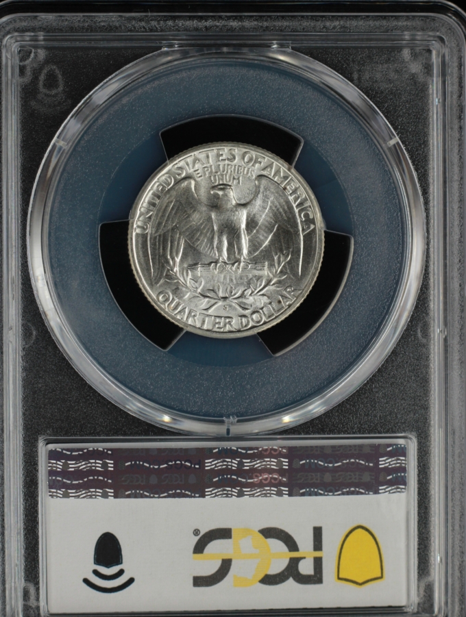 1944-S WASHINGTON QUARTER 25C PCGS MS65 (59850)