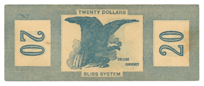 ND Bliss System College Currency Maine ME $20 (L5245)