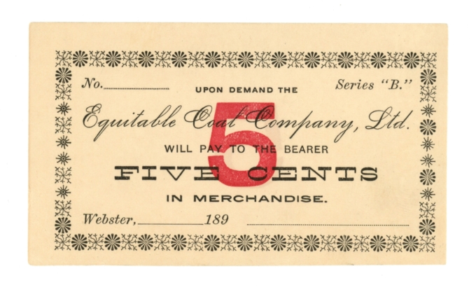 189_ Equitable Coal Company Ltd 5 Cent Webster PA (L5249)