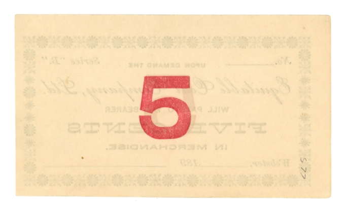189_ Equitable Coal Company Ltd 5 Cent Webster PA (L5249)