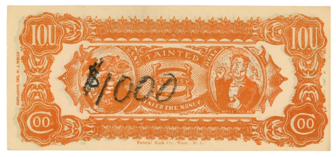 Early 1900's J Schoolcraft Sherman Political Scandal Note (L5295)