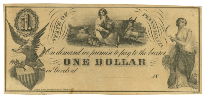 PA One Dollar Obsolete Note (L3509)