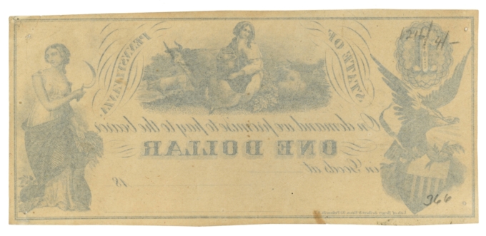 PA One Dollar Obsolete Note (L3509)